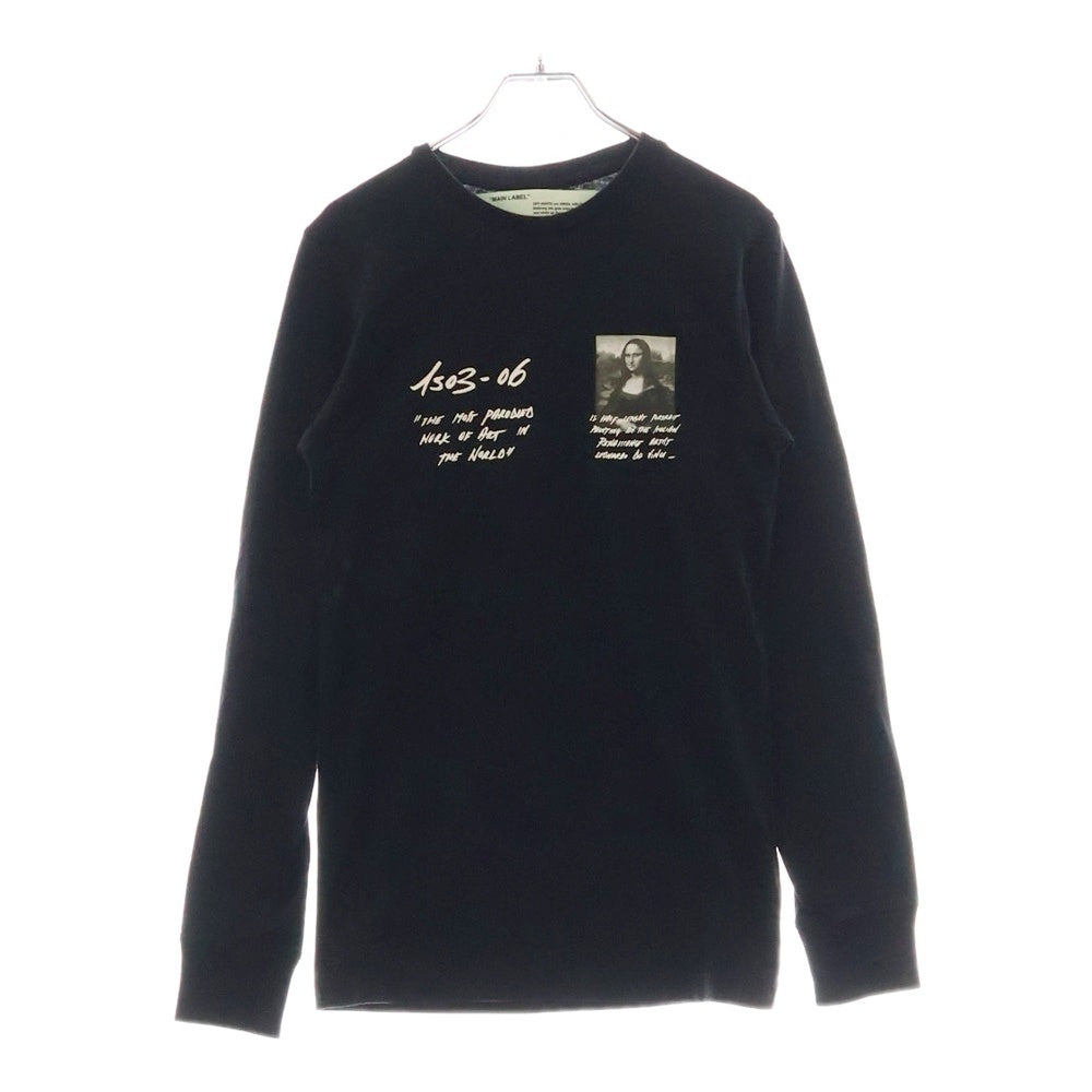 OFF-WHITE(オフホワイト) 19SS Monalisa L/S T-Shirt モナリザプリント 長袖Tシャツ ロンT ブラック OMAB001S19185005