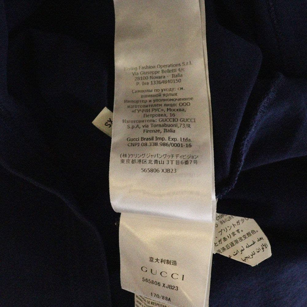 GUCCI(グッチ) 20SS ANCHOR OVERSIZE T-SHIRT アンカー グラフィック ロゴ半袖Tシャツ ネイビー 565806 XJB23