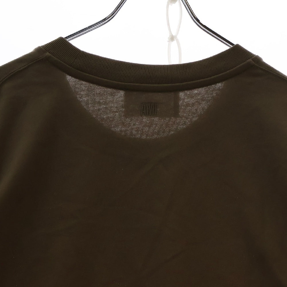 AMI Alexandre Mattiussi(アミアレクサンドルマテュッシ) AMI DE COEUR T-Shirt ロゴ刺繍 半袖Tシャツ ベージュ UTS025.726