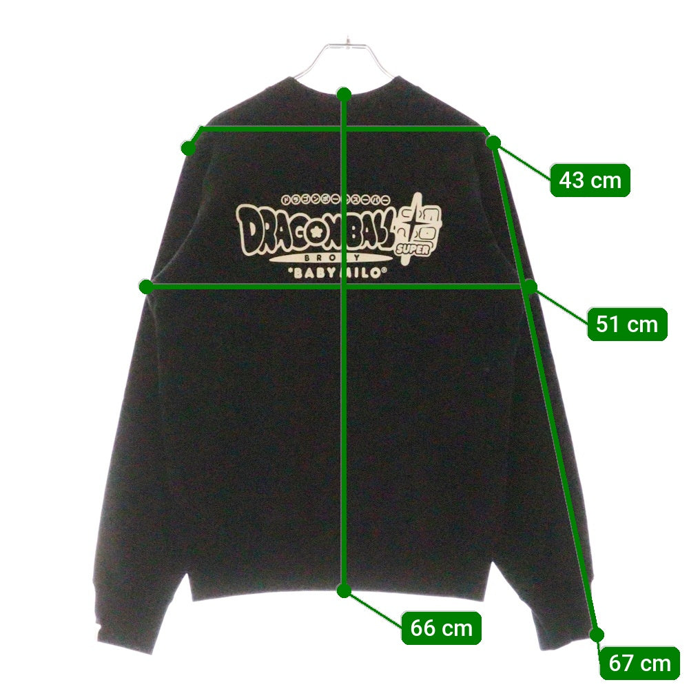 A BATHING APE(アベイシングエイプ) Dragonball Super Golden Frieza Crewneck クルーネックスウェットトレーナー ブラック 002SWF731914X