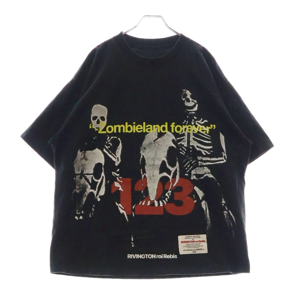 RRR123 RIVINGTON roi Rebis(リヴィントンロイレビス) 23AW ZOMBIELAND TEE 半袖Tシャツ ブラック