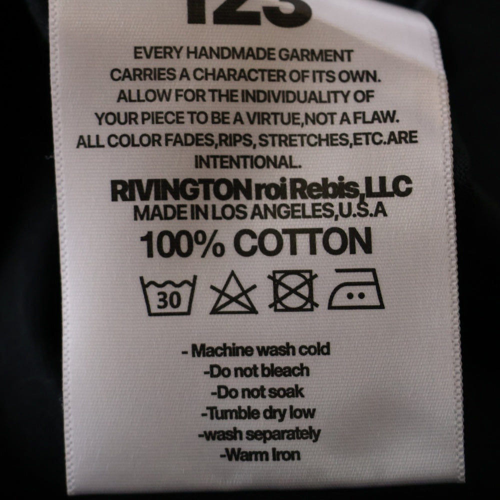 RRR123 RIVINGTON roi Rebis(リヴィントンロイレビス) 23AW ZOMBIELAND TEE 半袖Tシャツ ブラック