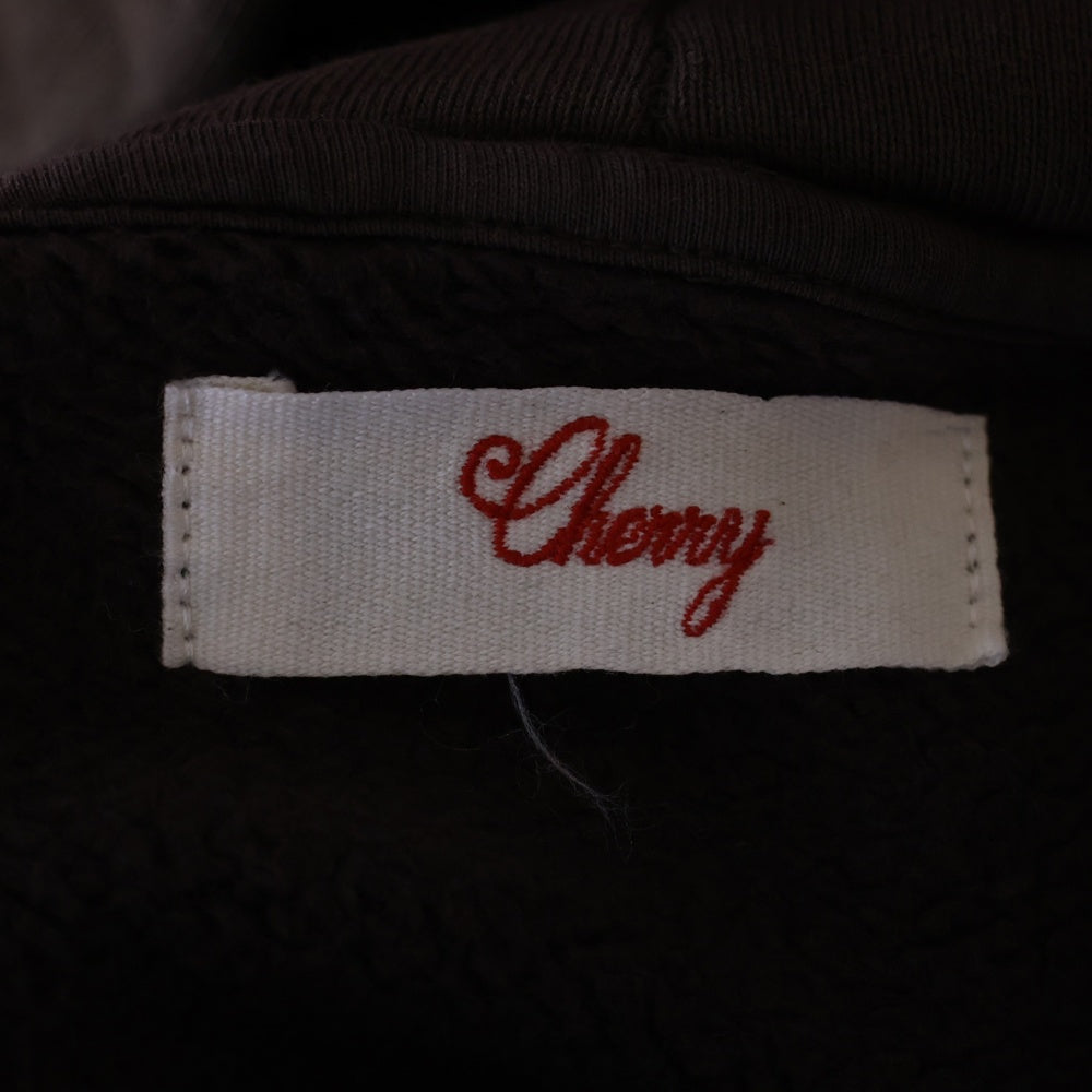 Girls Don't Cry(ガールズドントクライ) 25SS × Cherry Angel ×チェリーエンジェル プリントデザイン プルオーバーパーカー フーディ ブラウン