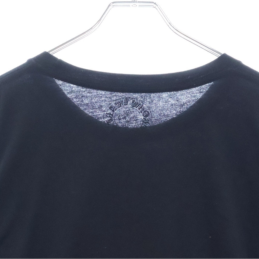 CHROME HEARTS(クロムハーツ) Back Horseshoe L/S 台湾限定 バックホースシュー 袖フローラル ロングスリーブ カットソー ロンT 長袖Tシャツ ブラック