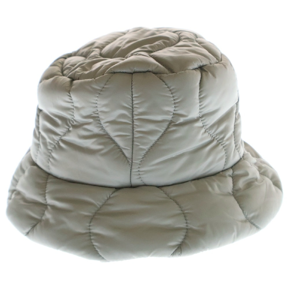 miumiu(ミュウミュウ) 21AW Bucket Hat ロゴ刺繍ナイロンバケットハット グレー レディース 5HC196 2DQI