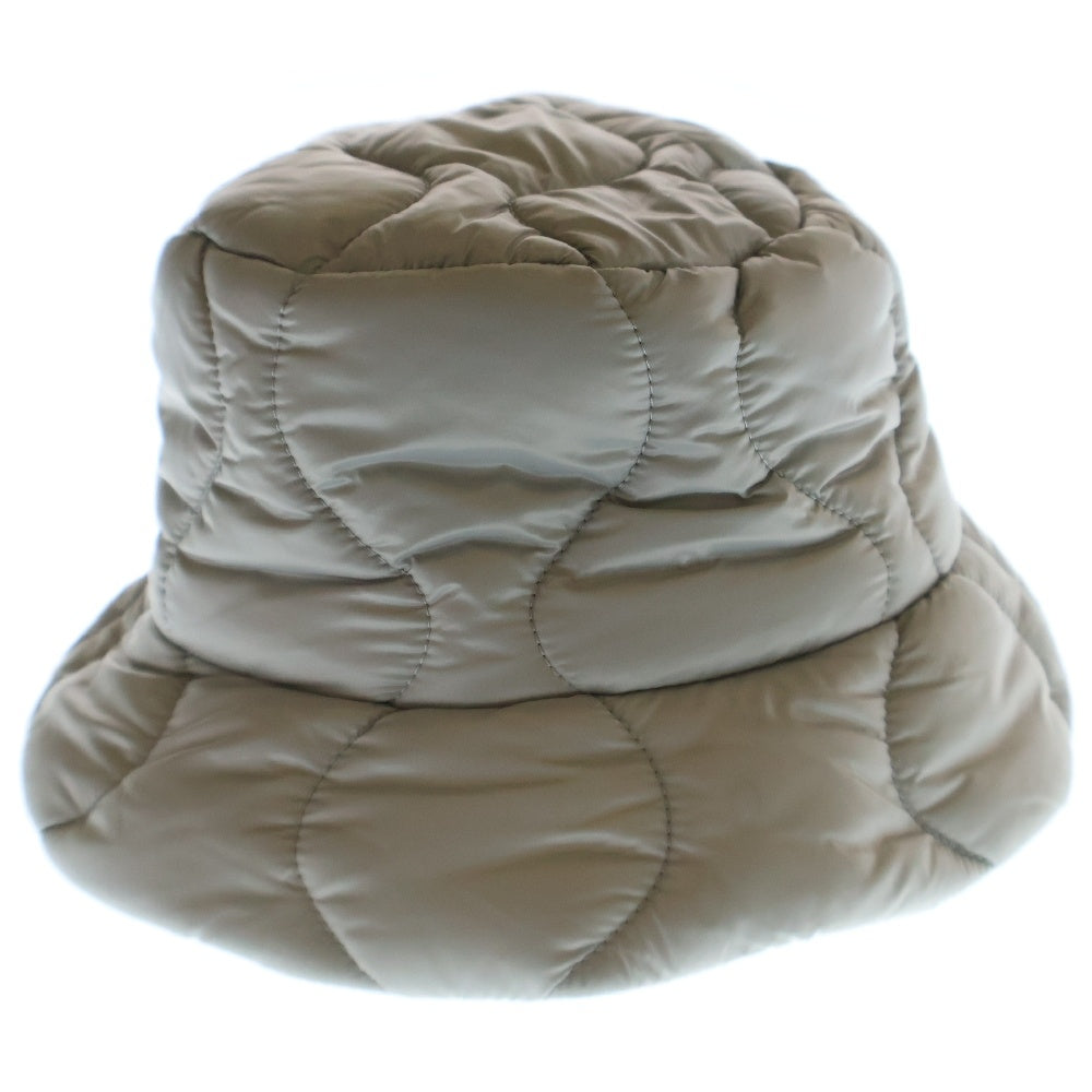 miumiu(ミュウミュウ) 21AW Bucket Hat ロゴ刺繍ナイロンバケットハット グレー レディース 5HC196 2DQI