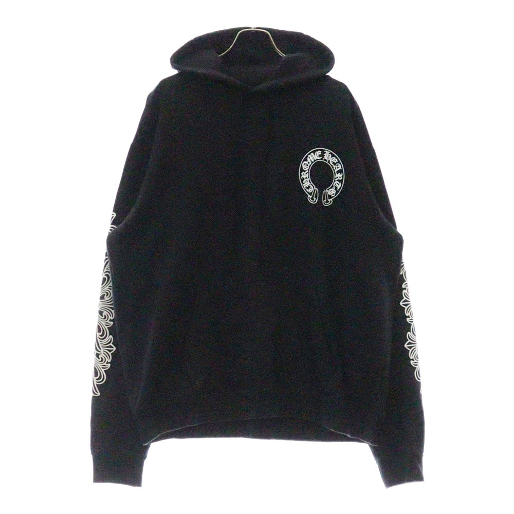 CHROME HEARTS(クロムハーツ) SWTSHRT PLVR ホースシュープリント アームホースシュープリント プルオーバースウェットパーカー ブラック