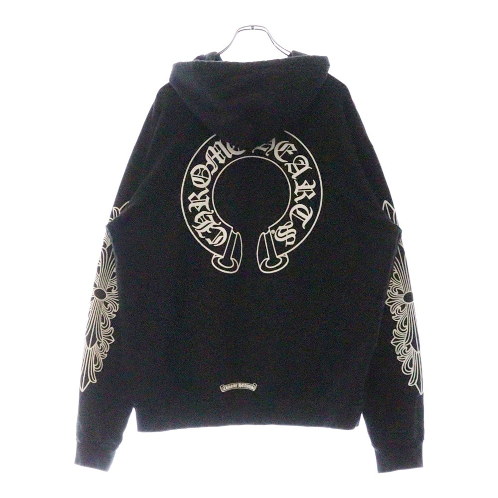 CHROME HEARTS(クロムハーツ) SWTSHRT PLVR ホースシュープリント アームホースシュープリント プルオーバースウェットパーカー ブラック