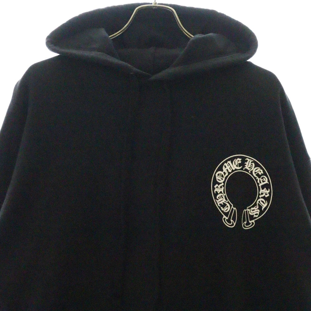 CHROME HEARTS(クロムハーツ) SWTSHRT PLVR ホースシュープリント アームホースシュープリント プルオーバースウェットパーカー ブラック