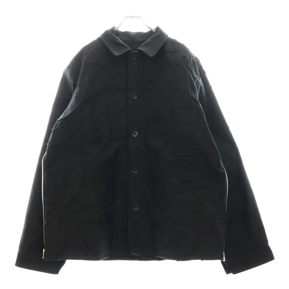 Sacai(サカイ) 24SS Moleskin Embroidered Patch Jacket モールスキン エンブロイダリージャケット ブラック 24-03304M