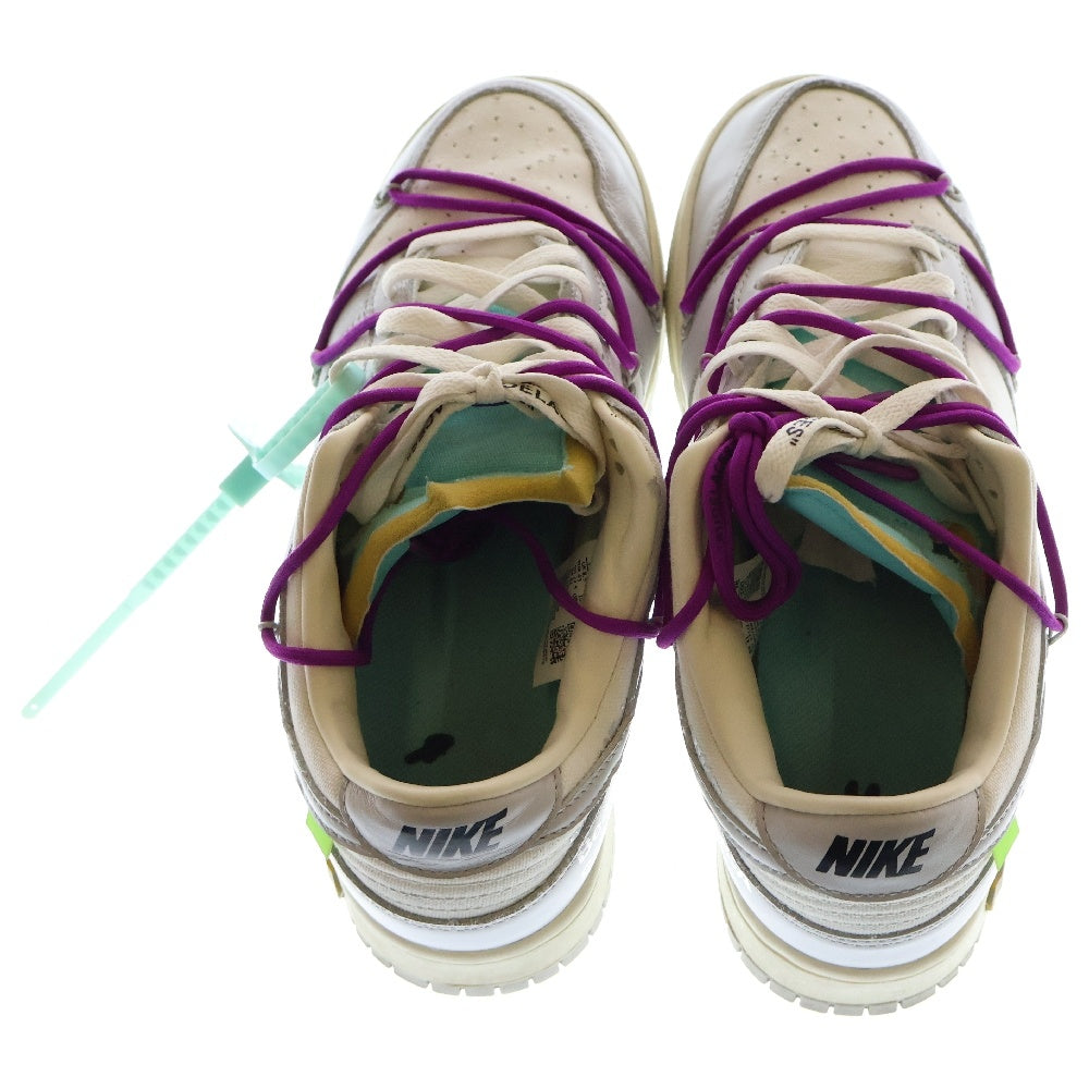 NIKE(ナイキ) ×OFF-WHITE DUNK LOW 1 OF 50 21 オフホワイト ダンク ロット21 ローカットスニーカー ホワイト/グレー US9.5/27.5cm DM1602-100