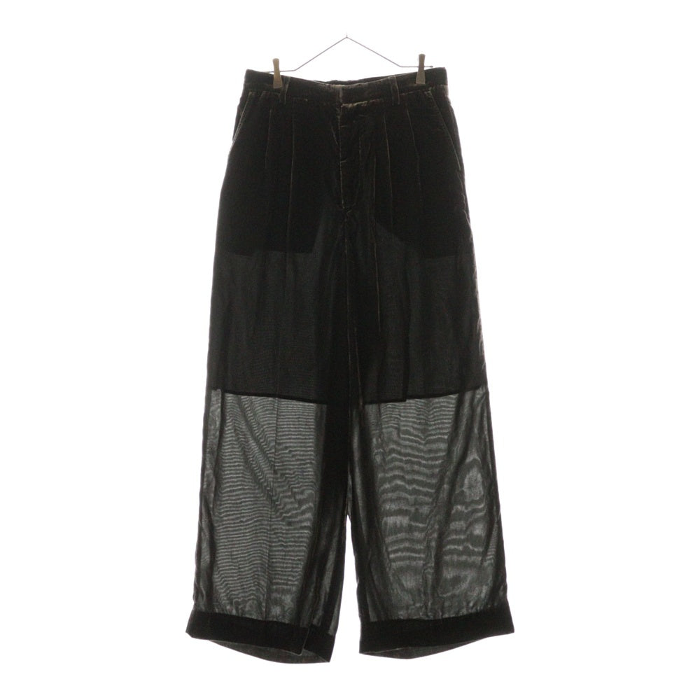 MASU(エムエーエスユー) 24AW VELVET WIDE TROUSERS ベルベット ワイルパンツ グレー MPFW-PT2024