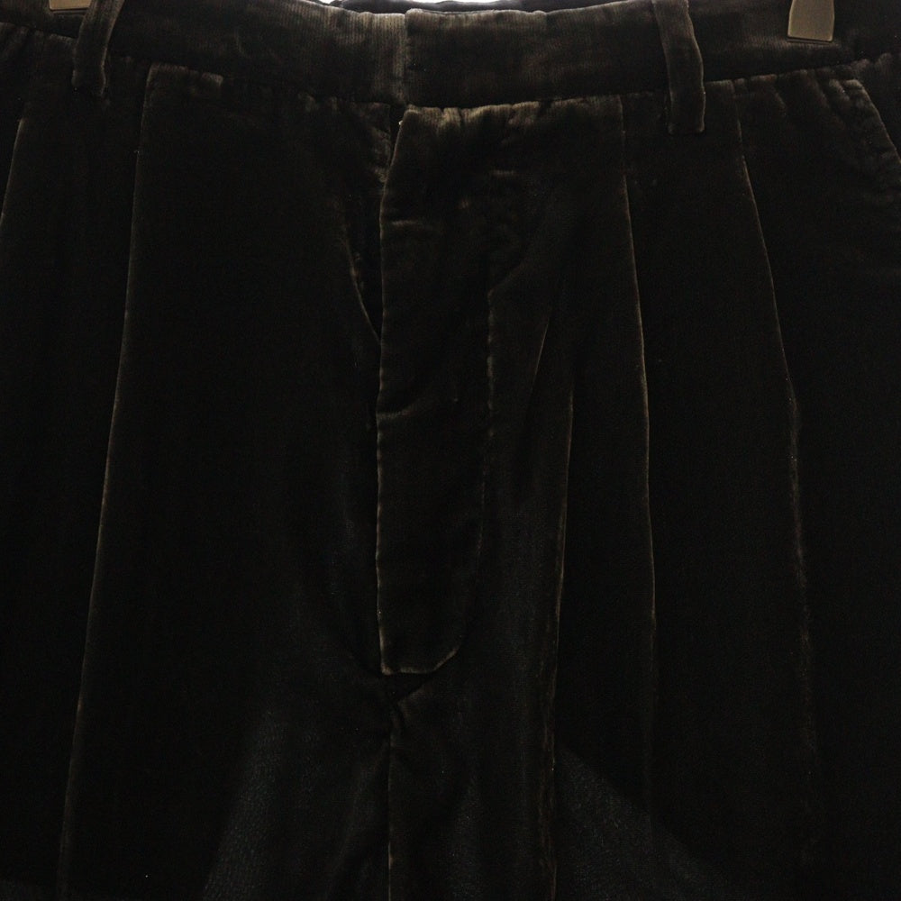 MASU(エムエーエスユー) 24AW VELVET WIDE TROUSERS ベルベット ワイルパンツ グレー MPFW-PT2024