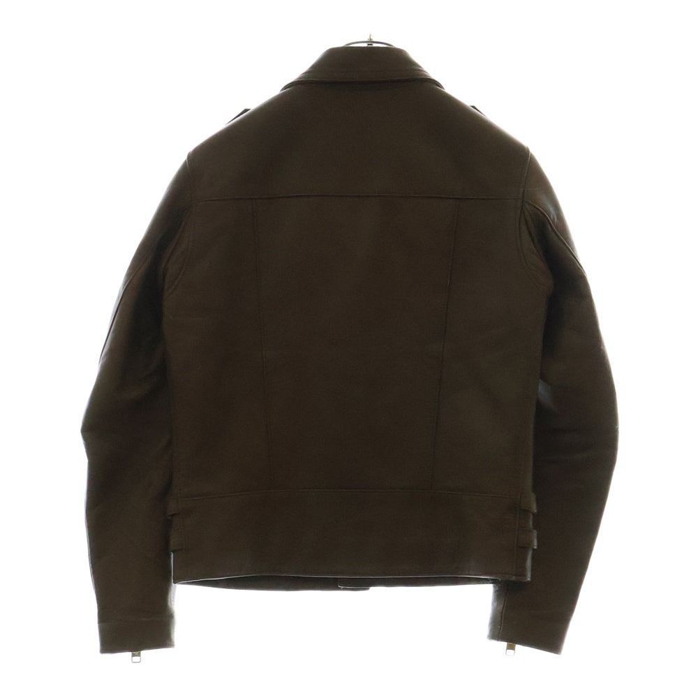 BLACK MEANS(ブラックミーンズ) COW LEATHER RIDERS JACKET 小の字ZIP ライダースジャケット 72TJ07-5 ブラウン