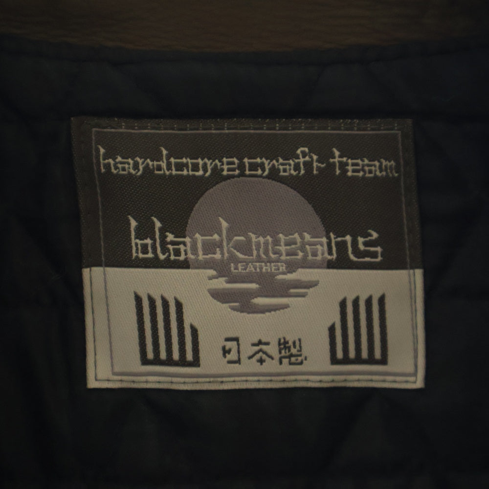 BLACK MEANS(ブラックミーンズ) COW LEATHER RIDERS JACKET 小の字ZIP ライダースジャケット 72TJ07-5 ブラウン