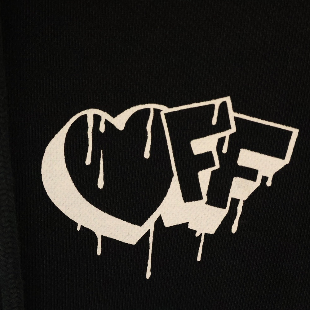 OFF-WHITE(オフホワイト) 19AW Markers Regular Hoodie プルオーバースウェットパーカー フーディー ブラック OWBB035F19003066