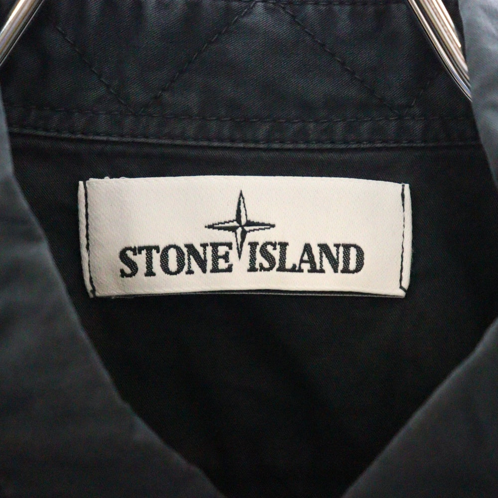 STONE ISLAND(ストーンアイランド) 14AW Overshirt ロゴワッペン 長袖シャツ ネイビー 61151F603