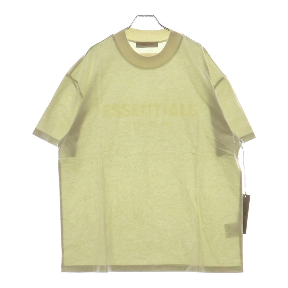 FEAR OF GOD ESSENTIALS(フィアオブゴッド エッセンシャルズ) S/S T-SHIRT フロントラバーロゴ 半袖Tシャツ ライトグリーン