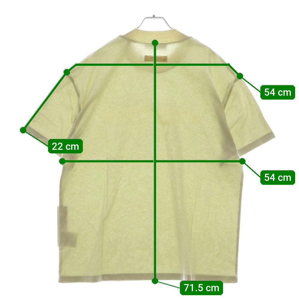 FEAR OF GOD ESSENTIALS(フィアオブゴッド エッセンシャルズ) S/S T-SHIRT フロントラバーロゴ 半袖Tシャツ ライトグリーン