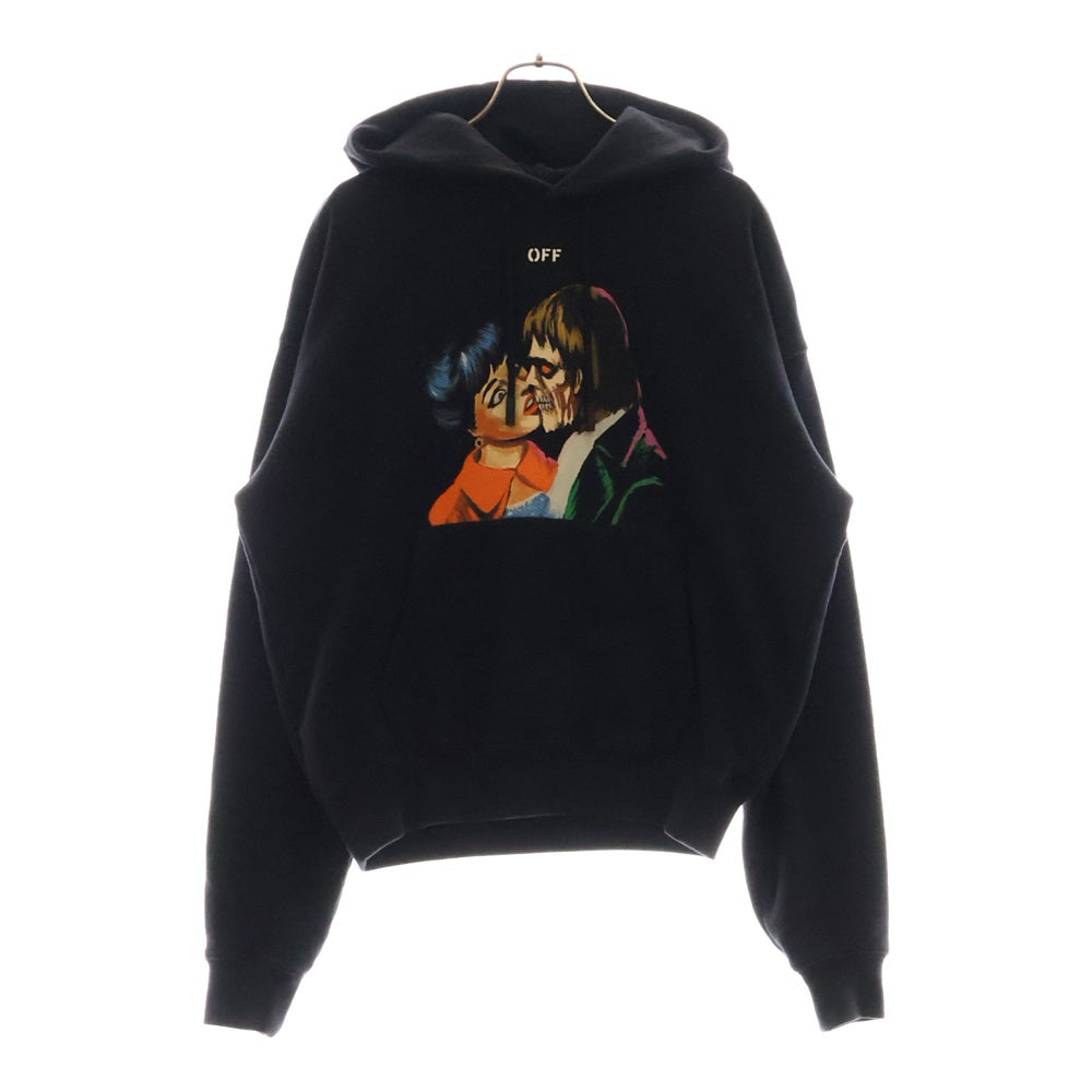 OFF-WHITE(オフホワイト) 19SS Kiss Over Hoodie プルオーバースウェットパーカー フーディー ブラック OMBB037R19B97003