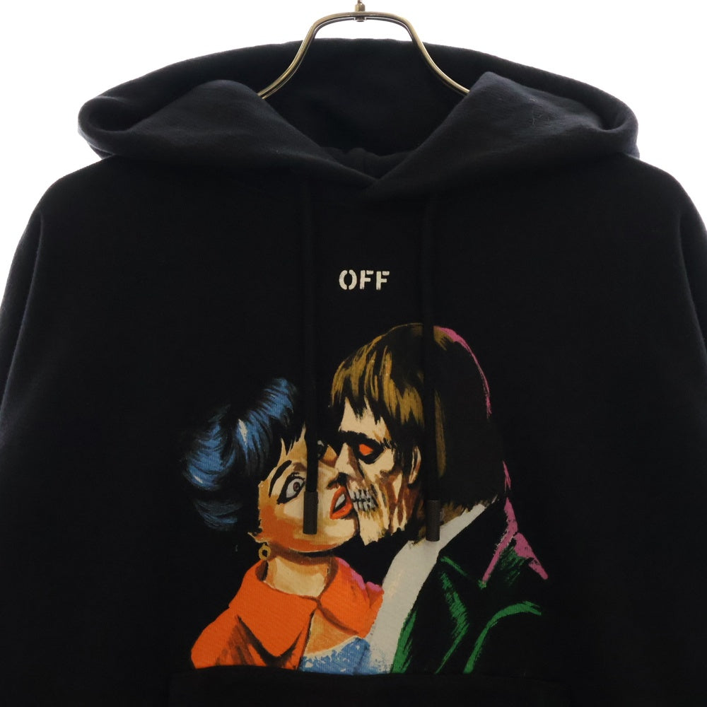 OFF-WHITE(オフホワイト) 19SS Kiss Over Hoodie プルオーバースウェットパーカー フーディー ブラック OMBB037R19B97003