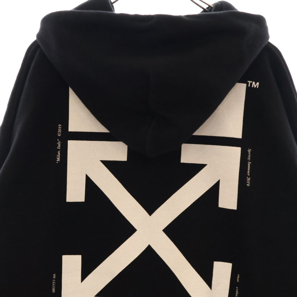 OFF-WHITE(オフホワイト) 19SS Kiss Over Hoodie プルオーバースウェットパーカー フーディー ブラック OMBB037R19B97003