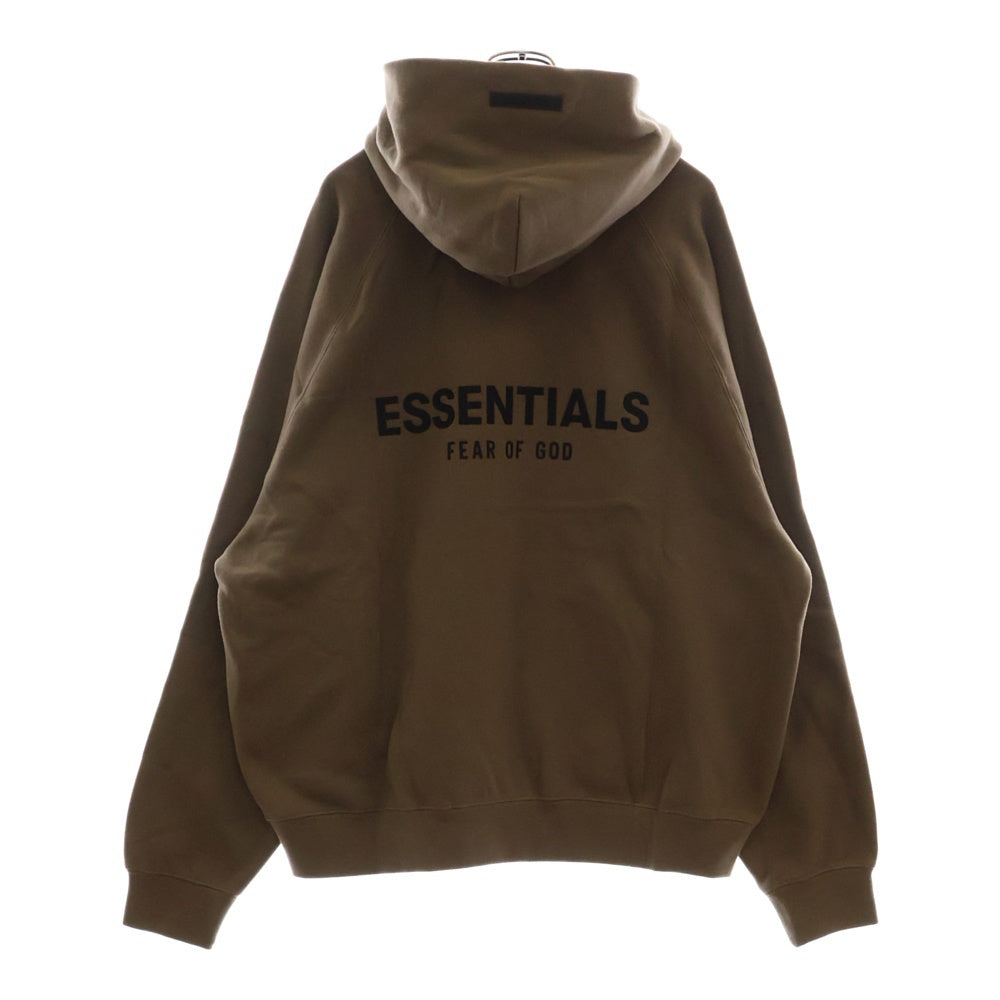 FEAR OF GOD ESSENTIALS(フィアオブゴッド エッセンシャルズ) HOODIE バックラバーロゴ プルオーバースウェットパーカー フーディー ブラウン