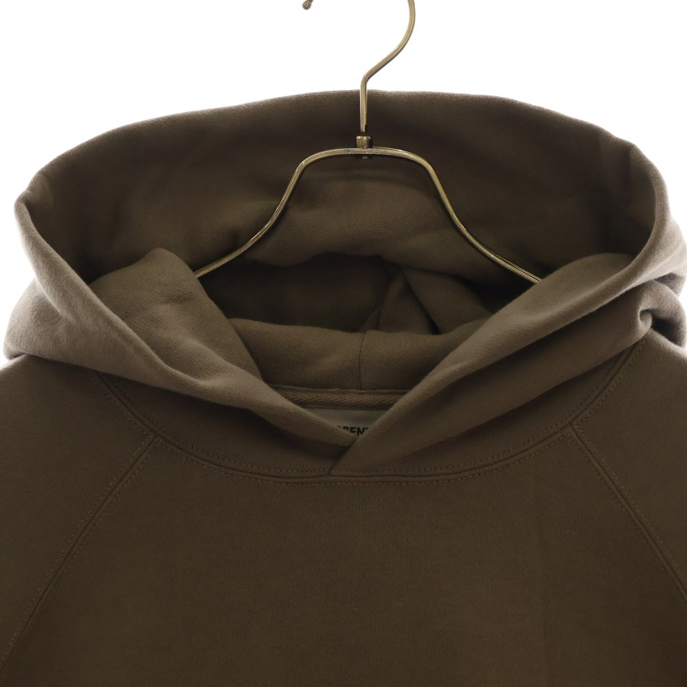 FEAR OF GOD ESSENTIALS(フィアオブゴッド エッセンシャルズ) HOODIE バックラバーロゴ プルオーバースウェットパーカー フーディー ブラウン