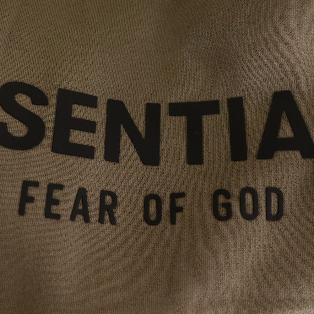 FEAR OF GOD ESSENTIALS(フィアオブゴッド エッセンシャルズ) HOODIE バックラバーロゴ プルオーバースウェットパーカー フーディー ブラウン