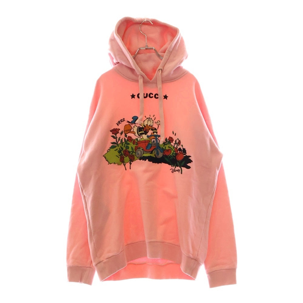 GUCCI(グッチ) ×Disney Hoodie ディズニー 刺繍プルオーバースウェットパーカー フーディー ピンク 615061 XJDC7