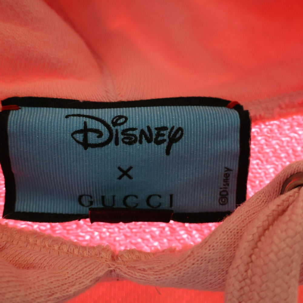 GUCCI(グッチ) ×Disney Hoodie ディズニー 刺繍プルオーバースウェットパーカー フーディー ピンク 615061 XJDC7