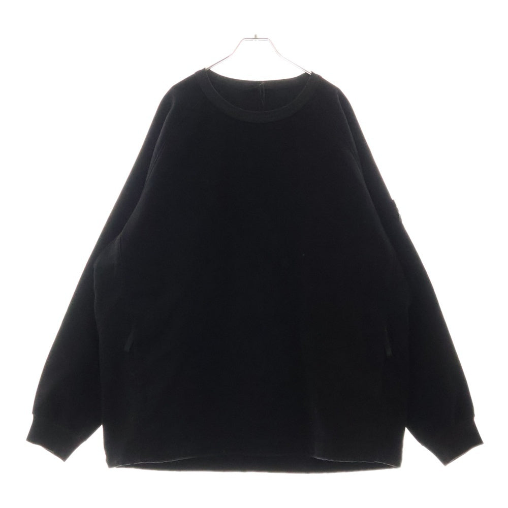 STONE ISLAND(ストーンアイランド) Ghost Crewneck Sweatshirt ゴーストピース ロゴワッペン クルーネックスウェットトレーナー ブラック 7515618F3
