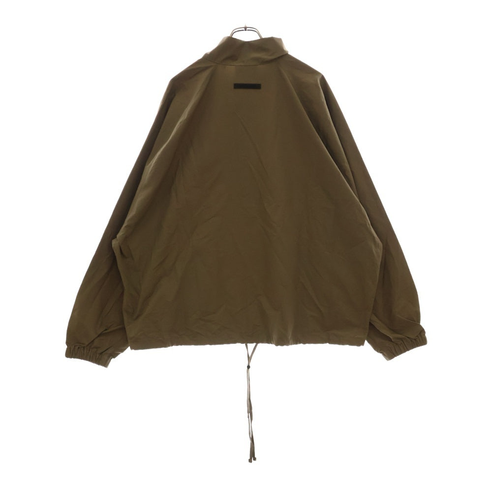FEAR OF GOD ESSENTIALS(フィアオブゴッド エッセンシャルズ) HALF ZIP NYLON JACKET リフレクターロゴ ハーフジップナイロンジャケット ベージュ
