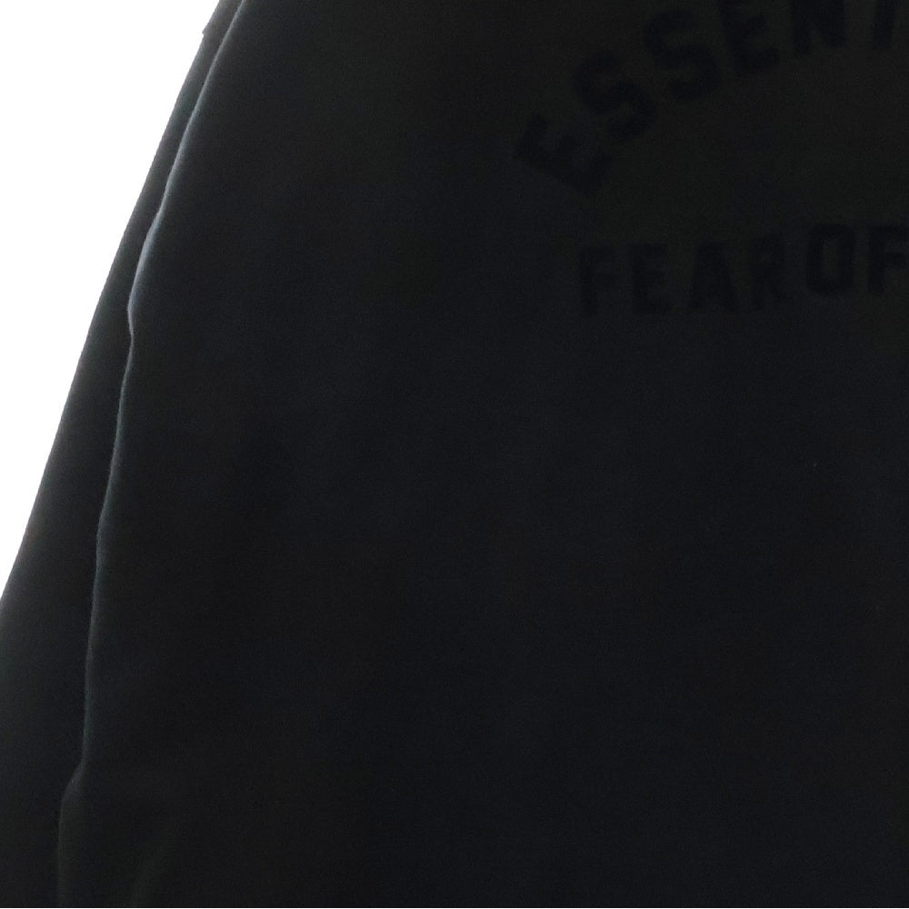 FEAR OF GOD ESSENTIALS(フィアオブゴッド エッセンシャルズ) HEAVY L/S T-SHIRT フロントラバーロゴ ヘビー長袖Tシャツ ブラック