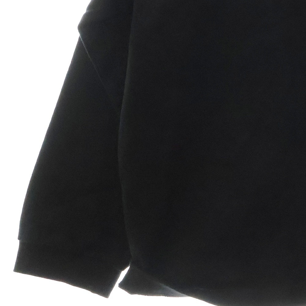 FEAR OF GOD ESSENTIALS(フィアオブゴッド エッセンシャルズ) HEAVY L/S T-SHIRT フロントラバーロゴ ヘビー長袖Tシャツ ブラック