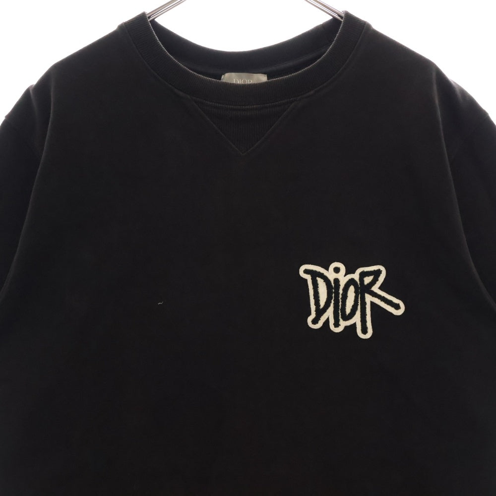 DIOR(ディオール) 20AW Shawn Stussy T-Shirt ショーンステューシー ロゴ刺繍半袖Tシャツ ブラック 033J625I0554