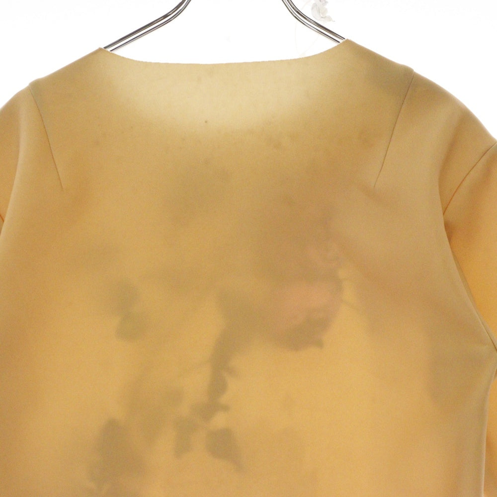 DRIES VAN NOTEN(ドリスヴァンノッテン) 20AW ボンディング加工カットソー フラワープリント半袖Tシャツ ベージュ レディース