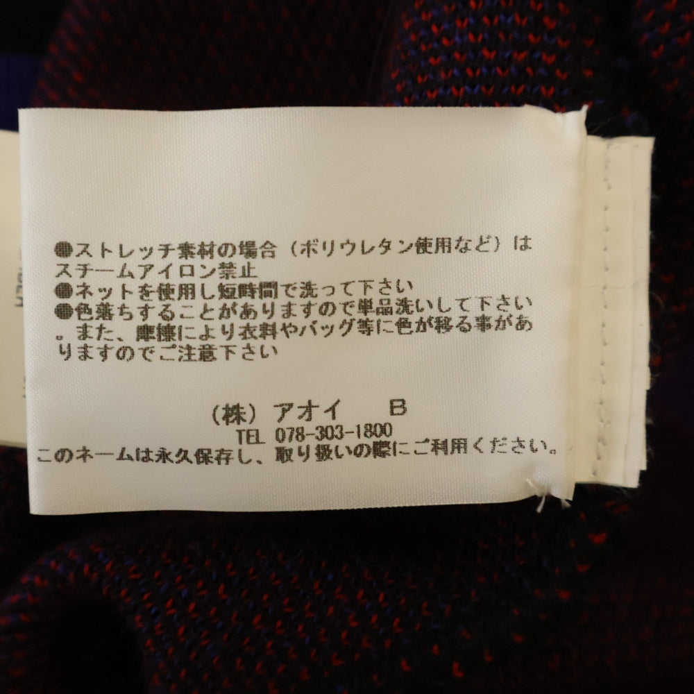 MSGM(エムエスジーエム) Half Zip ハイネックタイトワンピース ブラック/ブルー/レッド レディース