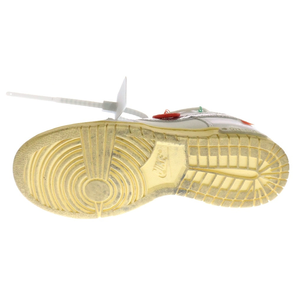 NIKE(ナイキ) ×OFF-WHITE DUNK LOW 1 OF 50 オフホワイト ダンクロー 1オブ50 ローカットスニーカー ホワイト US7.7/25.5cm DM1602-127