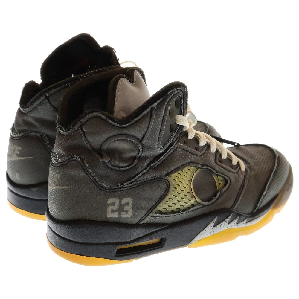 NIKE(ナイキ) ×OFF-WHITE AIR JORDAN 5 RETRO SP CT8480-001 オフホワイト エアジョーダン5 レトロ ハイカットスニーカー ブラック US8/26.0cm