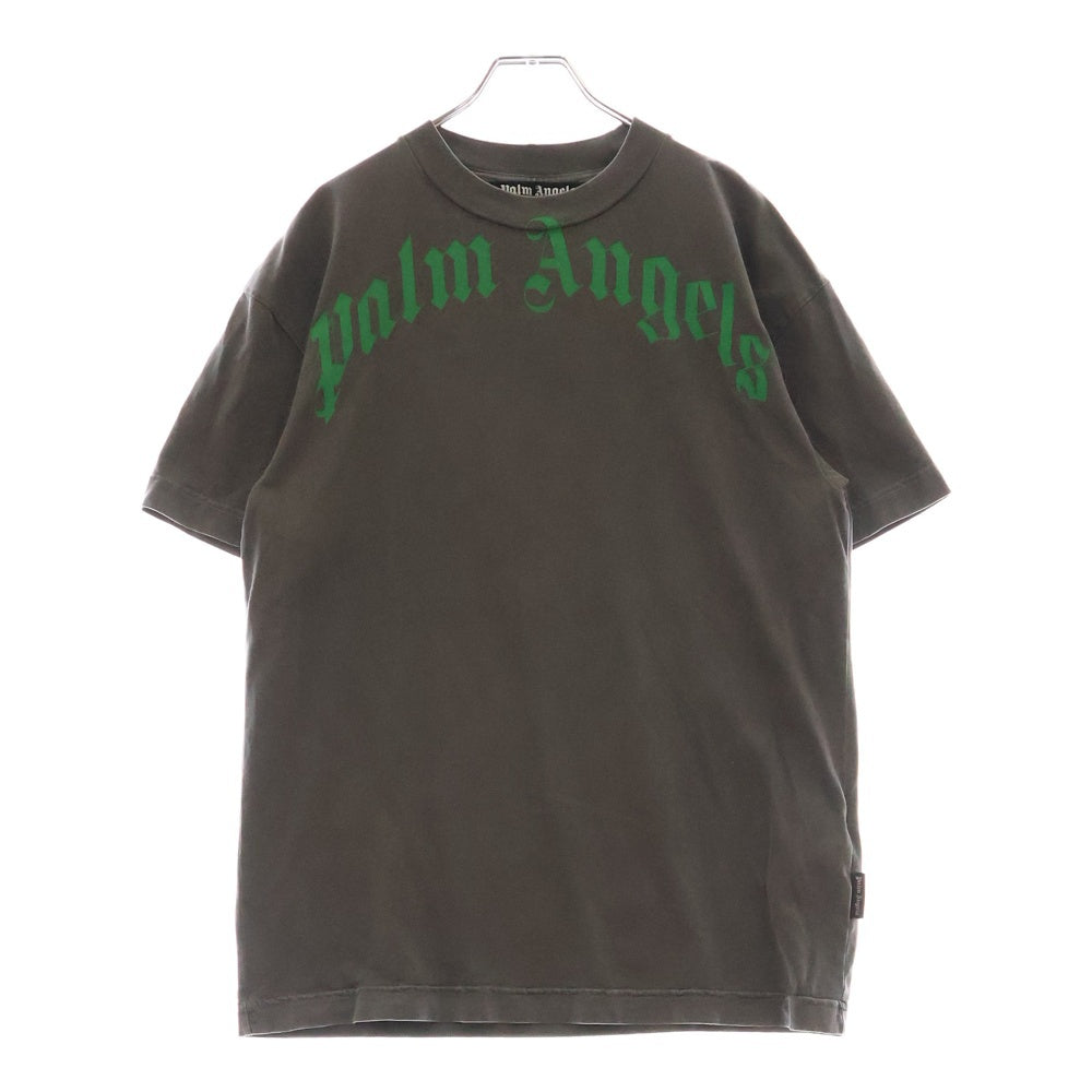 Palm Angels(パームエンジェルス) アーチロゴ 半袖Tシャツ カットソー グレー PMAA001R21JER008