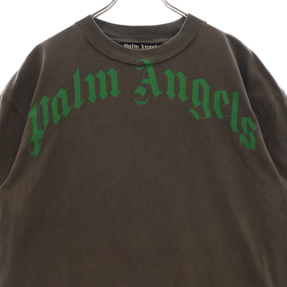 Palm Angels(パームエンジェルス) アーチロゴ 半袖Tシャツ カットソー グレー PMAA001R21JER008