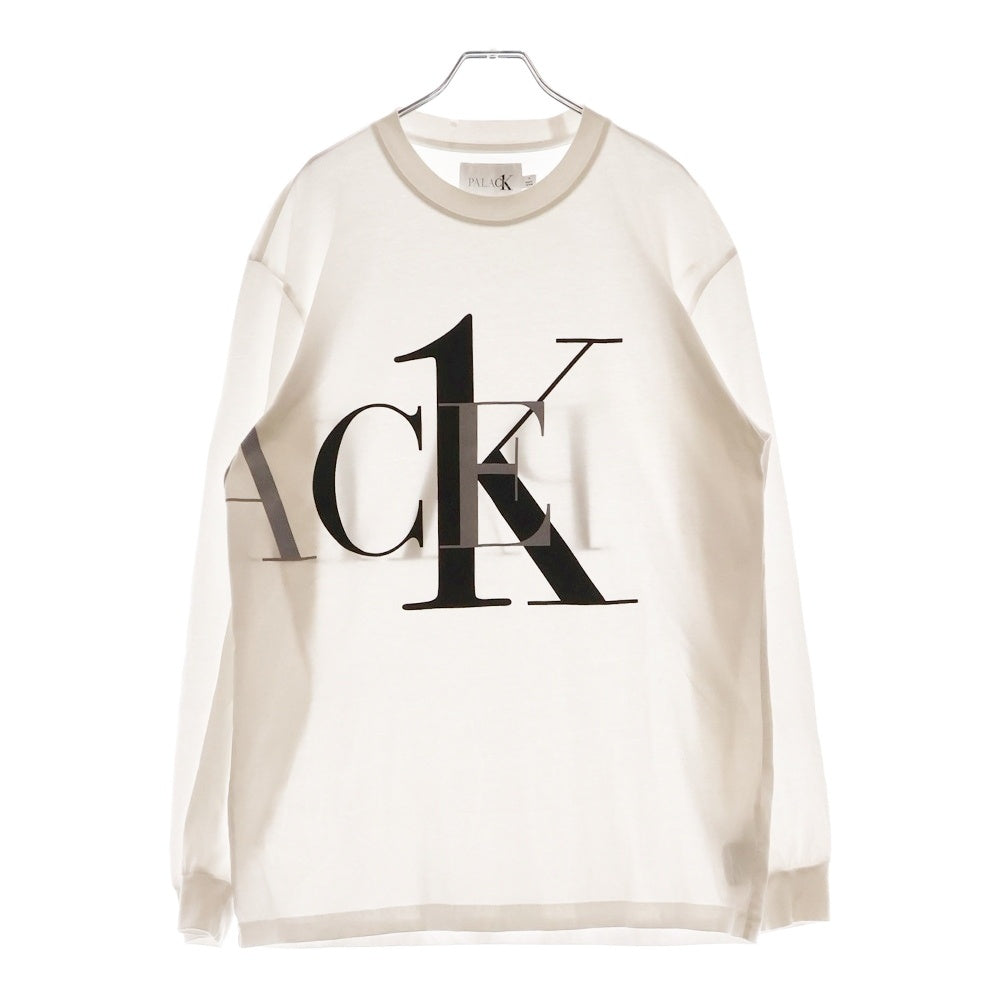 Palace Skateboards(パレススケートボーズ) ×Calvin Klein カルバンクライン プリントデザイン 長袖Tシャツ ロンT カットソー ホワイト
