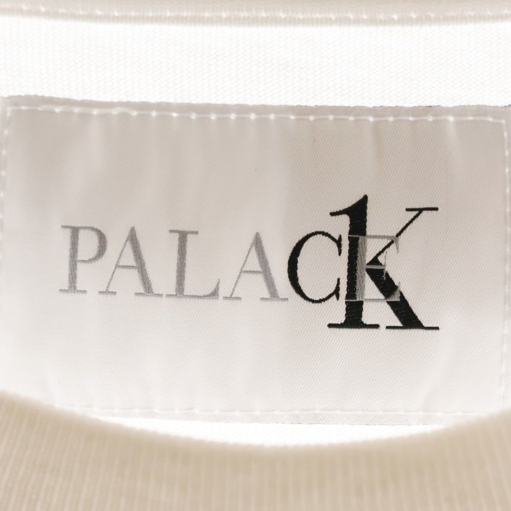 Palace Skateboards(パレススケートボーズ) ×Calvin Klein カルバンクライン プリントデザイン 長袖Tシャツ ロンT カットソー ホワイト