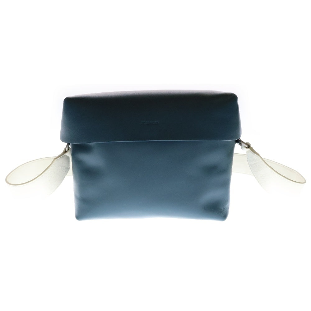 JIL SANDER(ジルサンダー) LID CROSSBODY エンボスロゴショルダーバッグ グリーン/ホワイト