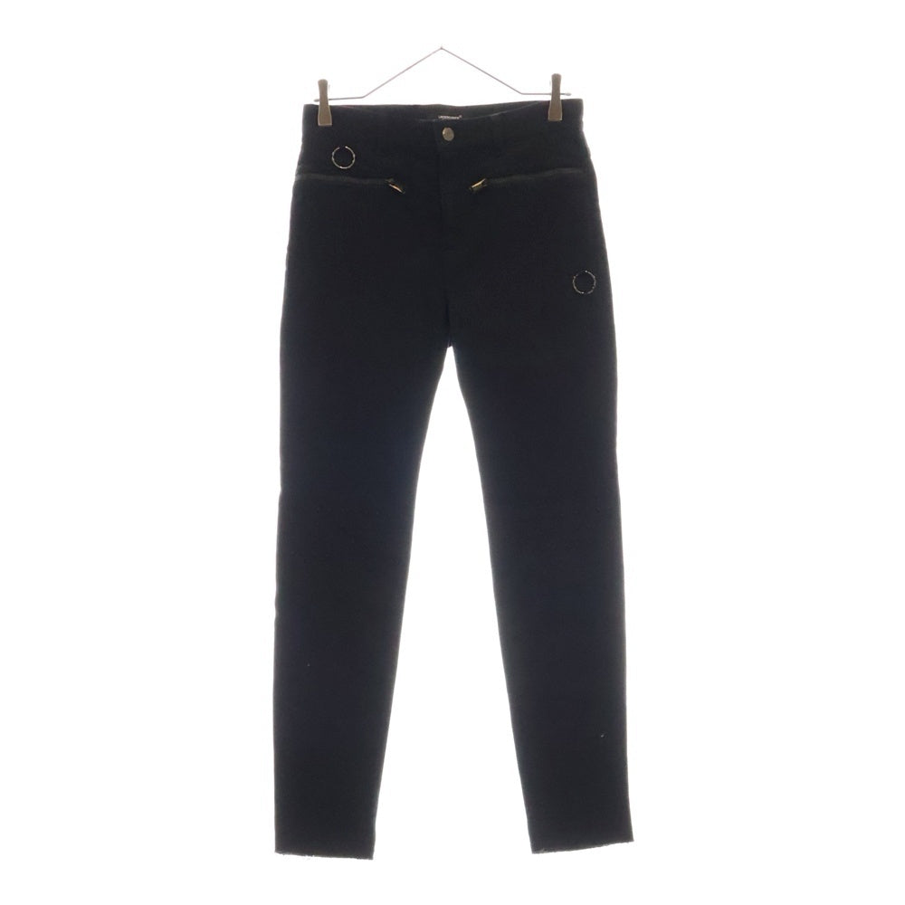 UNDERCOVER(アンダーカバー) 24SS ジップポケット スタッズ スリム デニムパンツ UC1D4502 ブラック