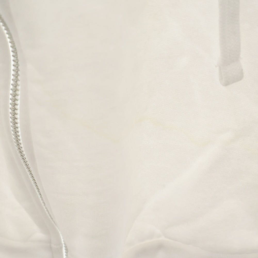 CHROME HEARTS(クロムハーツ) WTSHRT HD ZIP バックホースシュー 袖フローラルプリント ジップアップパーカー フーディー ホワイト