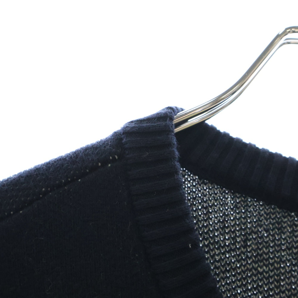 HUF(ハフ) OUTLINES CREWNECK SWEATER アウトライン クルーネックトレーナー スウェット ブラック/グレー KN00514