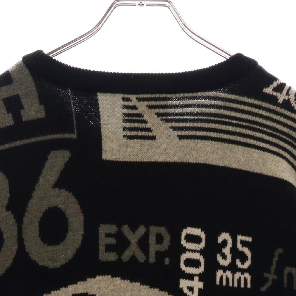 HUF(ハフ) DARK ROOM JACQUARD KNIT SWEATE ダークルーム ジャガード ニットセーター ブラック/グレー