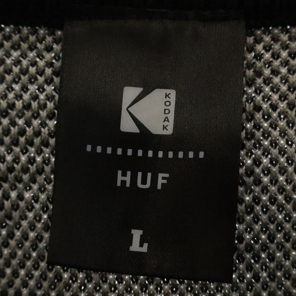 HUF(ハフ) DARK ROOM JACQUARD KNIT SWEATE ダークルーム ジャガード ニットセーター ブラック/グレー